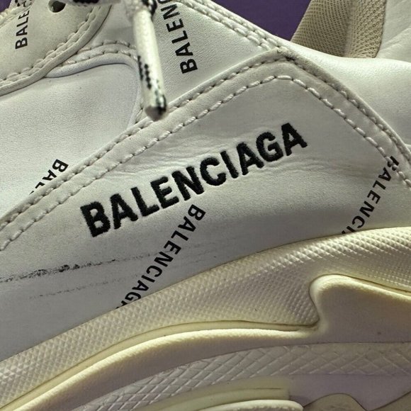 Balenciaga Triple S all over logo sneakers shoes 536737 MENS US 10 EUR 43 - Picture 10 of 12